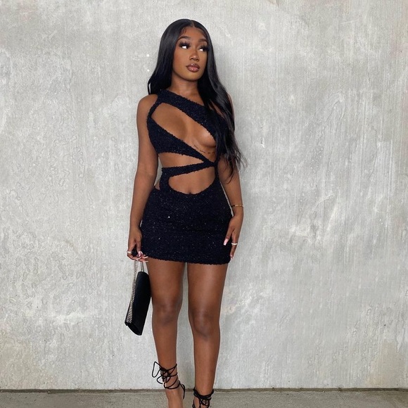 Sparkle dress black - Picture 2 of 3